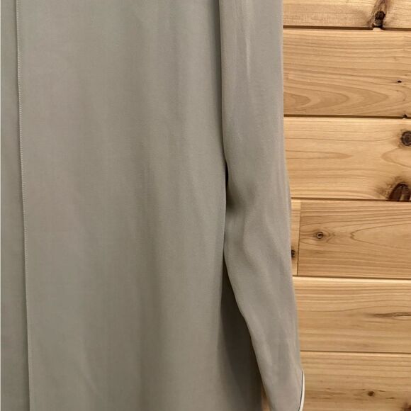 Vintage Kay Unger Size 10 Silk Long Sleeve Chiffon Overlay Knee Length Dress - Picture 3 of 14